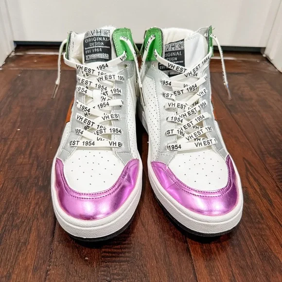 Vintage Havana, DREAM 11- MULTI MIX High Top Sneakers, Size 10, NEVER WORN - Picture 3 of 11